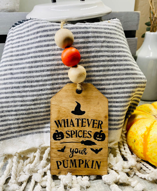 Whatever Spices Your Pumpkin Gift Tag, Witch Decor
